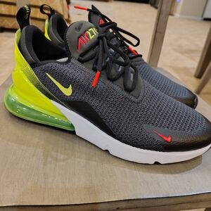 Nike Air Max 270 Black and Neon Sneakers